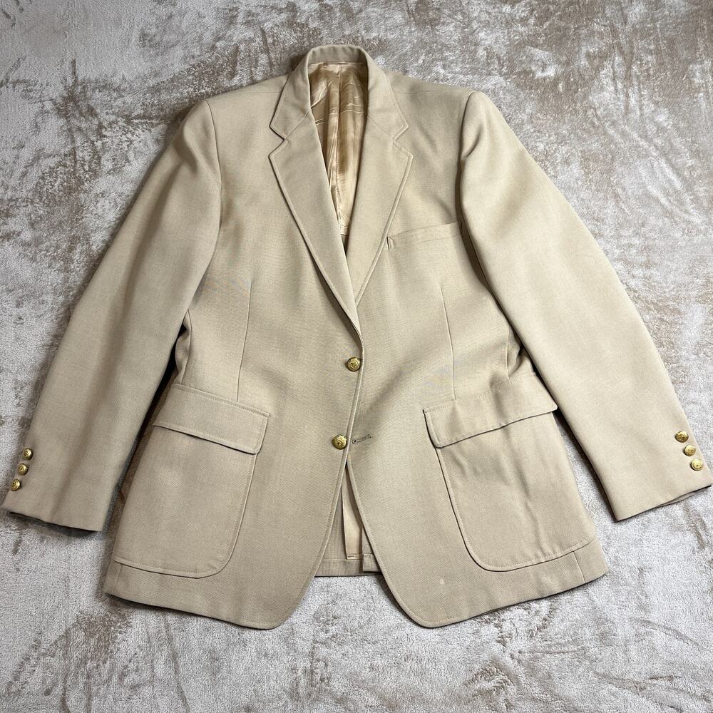 Vintage 70s 80s American Craftsman Beige Coat Jacket (see measurement)